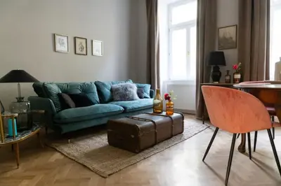 Ein Sitzbereich in der Unterkunft LAROGYs APARTMENTS