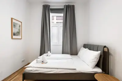 Ein Bett oder Betten in einem Zimmer der Unterkunft Design Apartments in the heart of Vienna