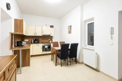 Küche/Küchenzeile in der Unterkunft Ruby Apartment Vienna