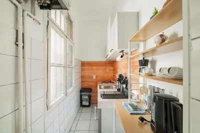 Küche/Küchenzeile in der Unterkunft Central Apartment near Westbahnhof
