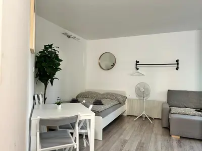Ein Sitzbereich in der Unterkunft Sunny Cosy Apartment near Schönbrunn