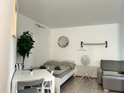 Ein Sitzbereich in der Unterkunft Sunny Cosy Apartment near Schönbrunn