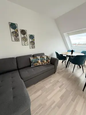 Ein Sitzbereich in der Unterkunft Leo Stay