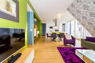 Ein Sitzbereich in der Unterkunft VotivPark Vienna Serviced Apartments