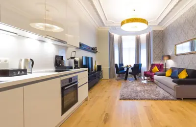 Küche/Küchenzeile in der Unterkunft VotivPark Vienna Serviced Apartments