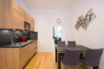 Küche/Küchenzeile in der Unterkunft Vienna Stay Apartments Tabor 1020