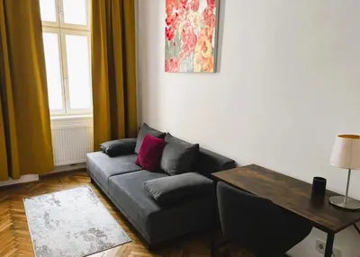 Ein Sitzbereich in der Unterkunft Casa Nostra - Schöne 3-Zimmerwohnung am Augarten