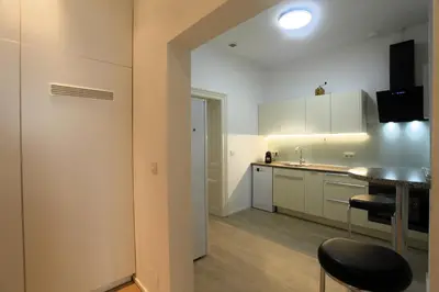 Küche/Küchenzeile in der Unterkunft Casa Nostra - Schöne 3-Zimmerwohnung am Augarten