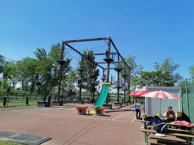 Ein Kinderspielbereich in der Unterkunft Georgshof