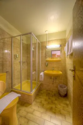 Ein Badezimmer in der Unterkunft Burgenländerhof Hotel Garni