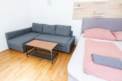 Ein Sitzbereich in der Unterkunft Vienna City Apartment Erlachgasse