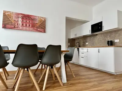 Küche/Küchenzeile in der Unterkunft Hotel Klimt