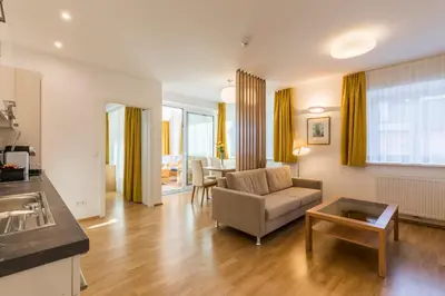 Ein Sitzbereich in der Unterkunft Vienna Grand Apartments City