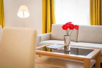 Ein Sitzbereich in der Unterkunft Vienna Grand Apartments City