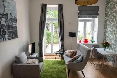 Ein Sitzbereich in der Unterkunft Boutique Apartments Vienna