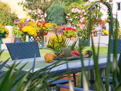 Ein Garten an der Unterkunft Haus Margarethe