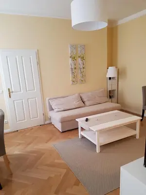 Ein Sitzbereich in der Unterkunft Ableidinger Apartments