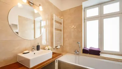 Ein Badezimmer in der Unterkunft Operngasse Premium in 