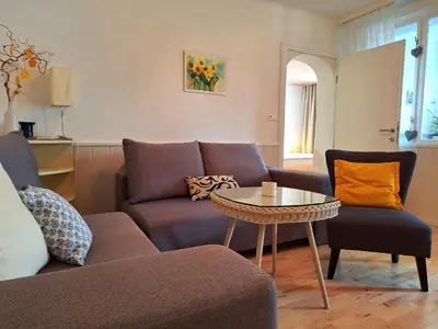 Ein Sitzbereich in der Unterkunft Appartements Regina