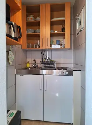 Küche/Küchenzeile in der Unterkunft Appartements Regina