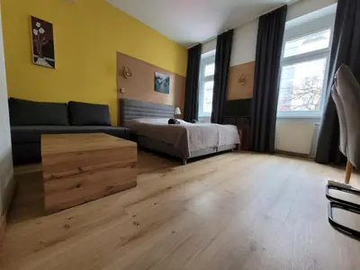 Ein Bett oder Betten in einem Zimmer der Unterkunft Leopoldauer Apartment