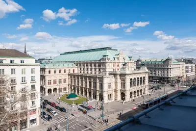 Ein allgemeiner Blick auf Wien oder ein Stadtblick von der Ferienwohnung aus
