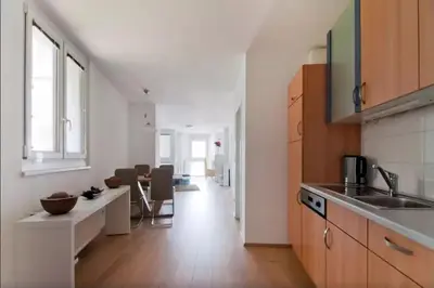 Küche/Küchenzeile in der Unterkunft cosy apartment in perfect location