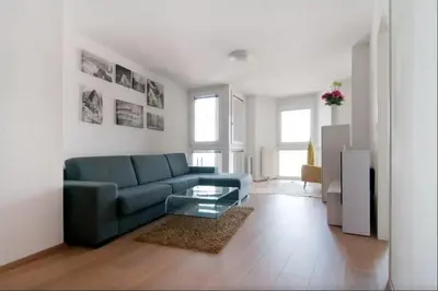Ein Sitzbereich in der Unterkunft cosy apartment in perfect location