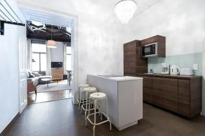 Küche/Küchenzeile in der Unterkunft HeyMi Apartments in City Center