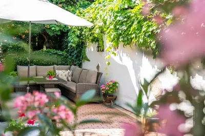 Ein Garten an der Unterkunft Laubgassl