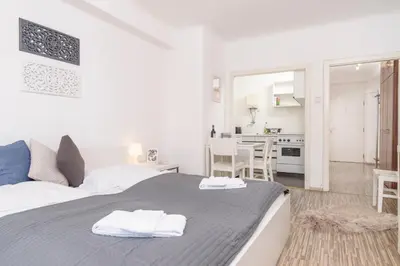 Küche/Küchenzeile in der Unterkunft Cosy Margareten