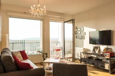 TV/Unterhaltungsangebot in der Unterkunft Sky View Apartment Vienna