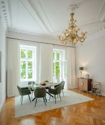 Ein Sitzbereich in der Unterkunft Roosevelt Stadthaus
