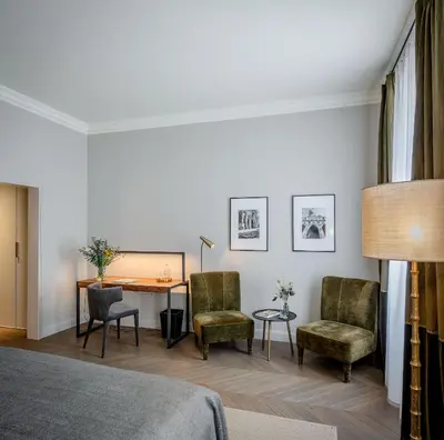 Ein Sitzbereich in der Unterkunft Roosevelt Stadthaus