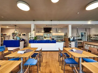 Küche/Küchenzeile in der Unterkunft Hotel Katamaran