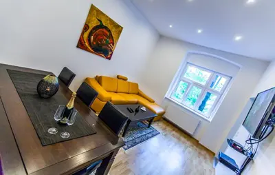 Ein Sitzbereich in der Unterkunft Vienna Market Apartments