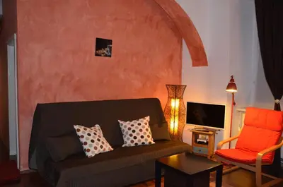 Ein Sitzbereich in der Unterkunft Vienna Top Comfort Apartment