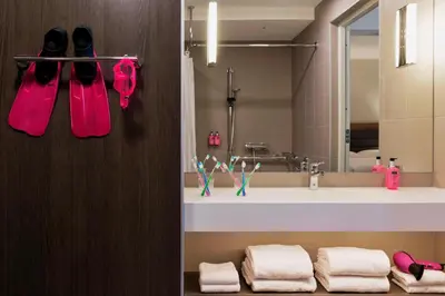 Ein Badezimmer in der Unterkunft MOXY Vienna Airport