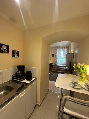 Küche/Küchenzeile in der Unterkunft St Martin Apartment
