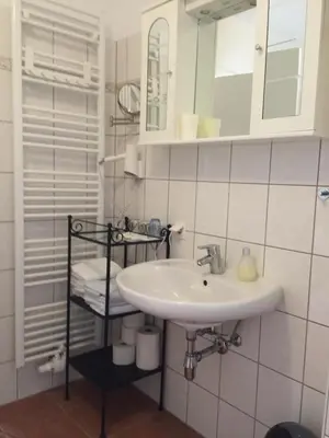 Ein Badezimmer in der Unterkunft Terrasse Wohnungen mit parking in Zentrum