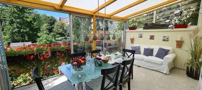 Ein Balkon oder eine Terrasse in der Unterkunft Business Home Vienna