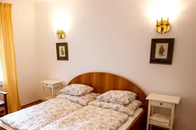 Ein Bett oder Betten in einem Zimmer der Unterkunft Engels Landhaus Suite