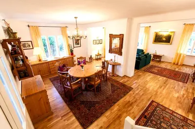 Ein Sitzbereich in der Unterkunft Engels Landhaus Suite