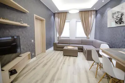 Ein Sitzbereich in der Unterkunft MaVa Apartments