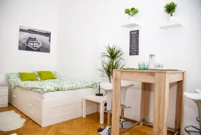 Ein Bett oder Betten in einem Zimmer der Unterkunft VLA - Karmarschgasse