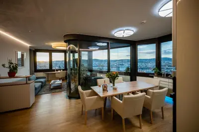 Ein Sitzbereich in der Unterkunft Skyflats Vienna - Rooftop Apartments