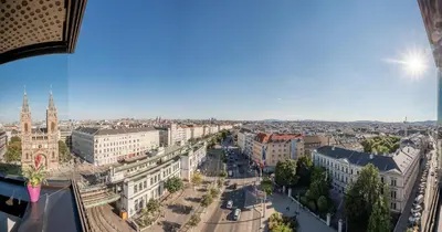Ein allgemeiner Blick auf Wien oder ein Stadtblick von der Ferienwohnung aus