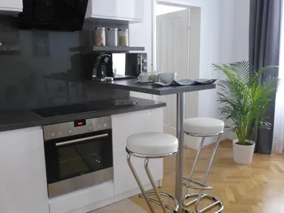 Küche/Küchenzeile in der Unterkunft Charming Viennese Home