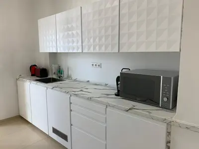 Küche/Küchenzeile in der Unterkunft Colony Apartments