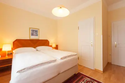 Ein Bett oder Betten in einem Zimmer der Unterkunft Pension Elfy